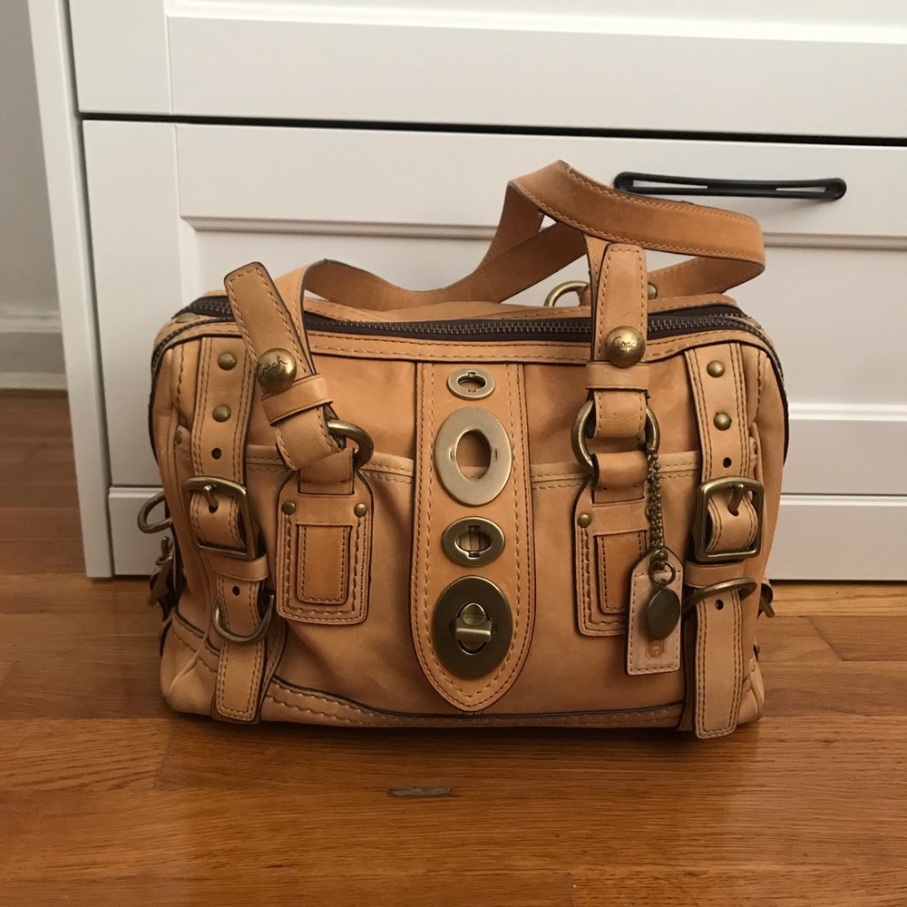 Coach Medium Leather Satchel Handbag